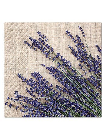 Lot de 20 serviettes en papier Lavande