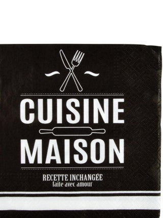 Lot de 20 serviettes en papier Ma cuisine