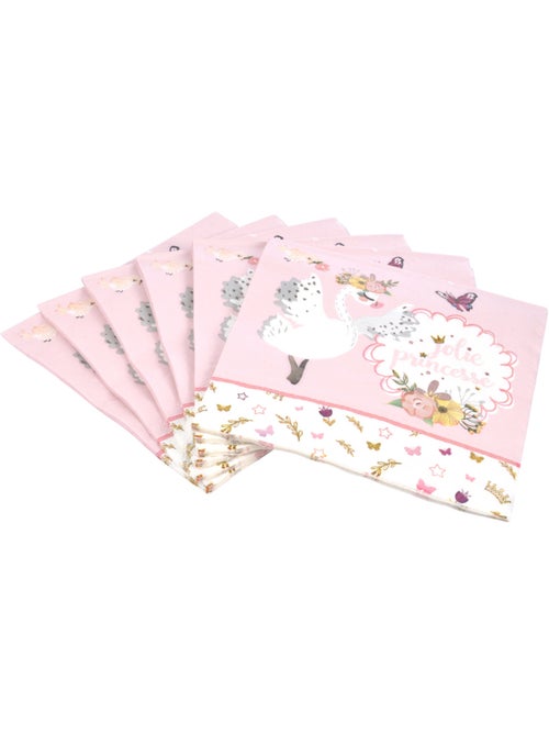 Lot de 20 serviettes en papier Princesse cygne - Kiabi