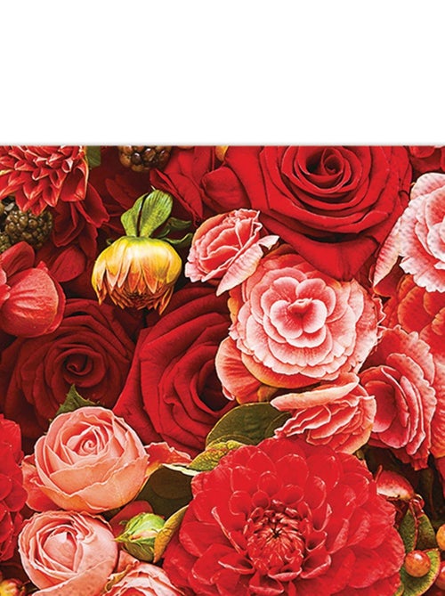 Lot de 20 serviettes en papier renoncules et roses - Kiabi