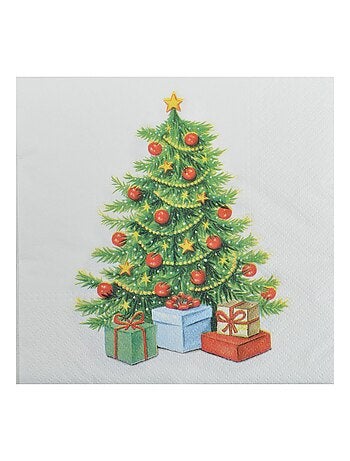 Lot de 20 serviettes en papier Sapin de noel touffu
