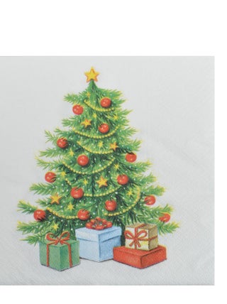Lot de 20 serviettes en papier Sapin de noel touffu