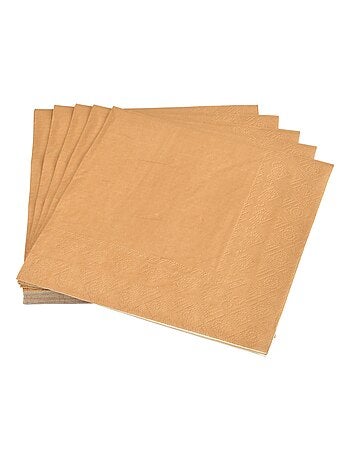 Lot de 20 serviettes en papier Tendance Uni