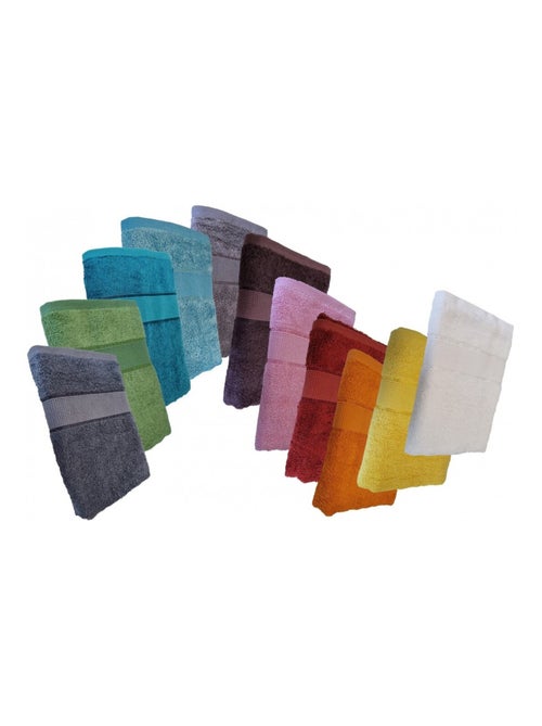 Lot de 20 serviettes invités colorés en Bambou - Kiabi