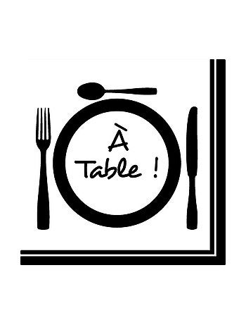 Lot de 20 serviettes papier a table