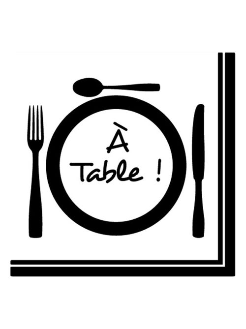 Lot de 20 serviettes papier a table - Kiabi