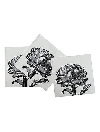 Lot de 20 serviettes papier artichaud