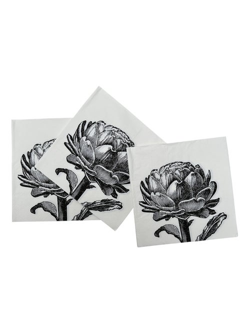 Lot de 20 serviettes papier artichaud - Kiabi