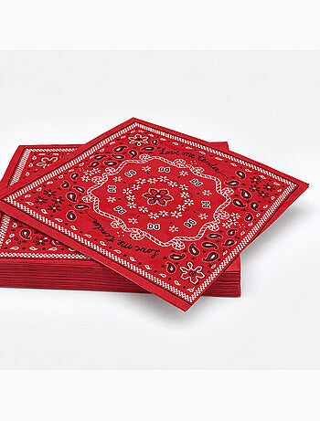 Lot de 20 serviettes papier bandana