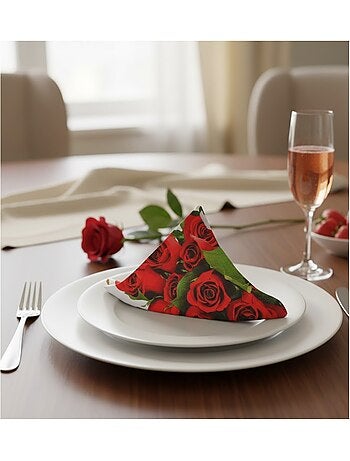 Lot de 20 serviettes papier Bouquet de roses