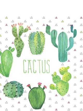 Lot de 20 serviettes papier cactus