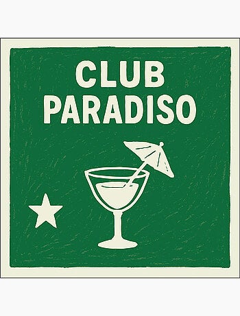 Lot de 20 serviettes papier club paradiso