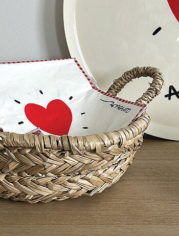 Lot de 20 serviettes papier cœur