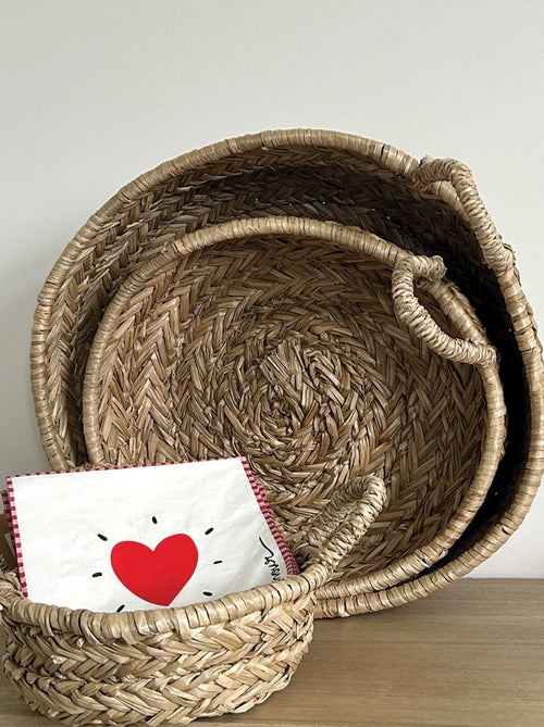 Lot de 20 serviettes papier cœur - Kiabi