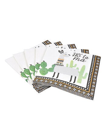 Lot de 20 serviettes papier ho lama