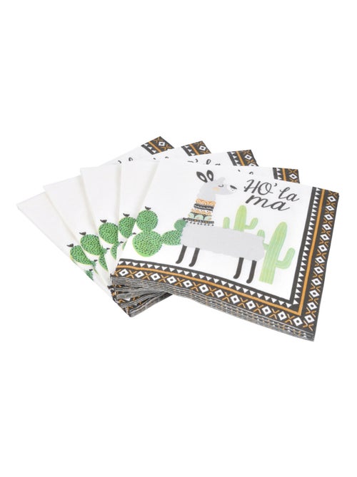 Lot de 20 serviettes papier ho lama - Kiabi