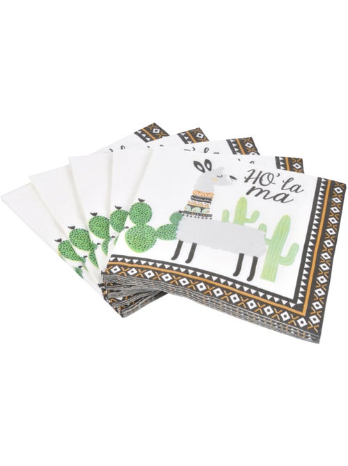 Lot de 20 serviettes papier Ho lama - Kiabi