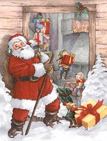 Lot de 20 serviettes papier lutin de noel