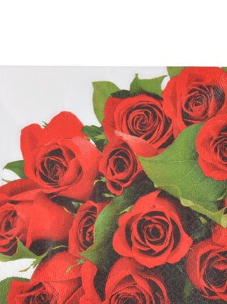Lot de 20 serviettes papier roses 33 cm