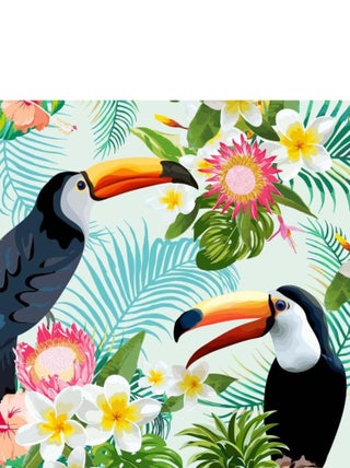 Lot de 20 serviettes papier toucan