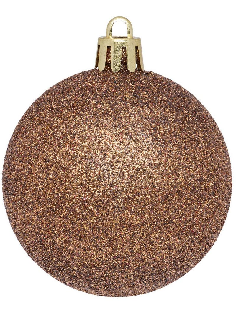 Lot de 25 boules de noël d.6 cm jokli Marron - Kiabi