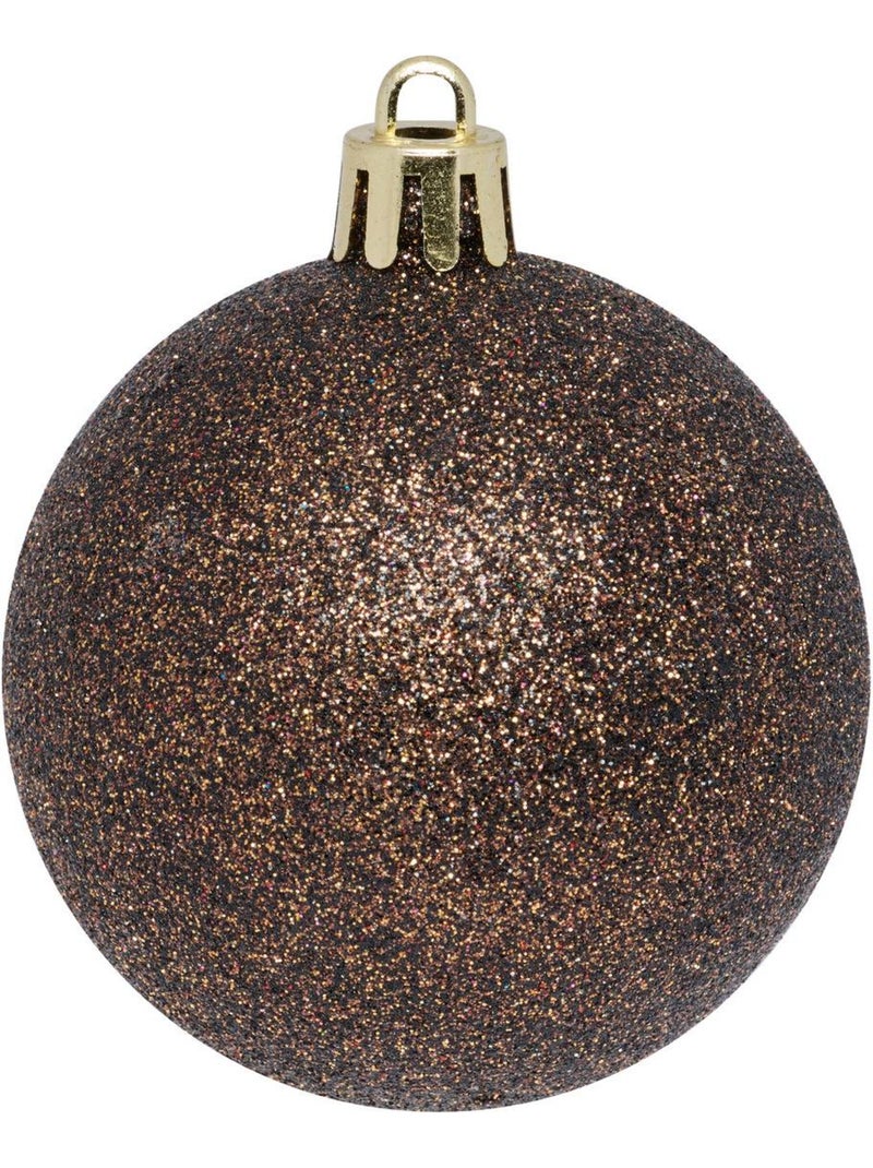 Lot de 25 boules de noël d.6 cm jokli Marron - Kiabi