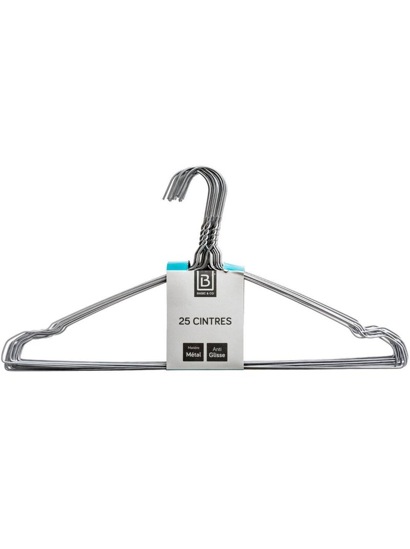 Lot de 25 cintres hang'up Gris - Kiabi