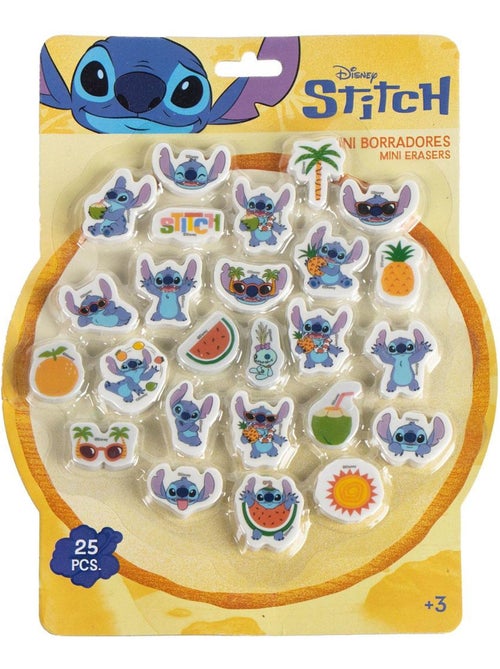 Lot de 25 gommes - Stitch - Disney - Idée cadeau stitch - Kiabi