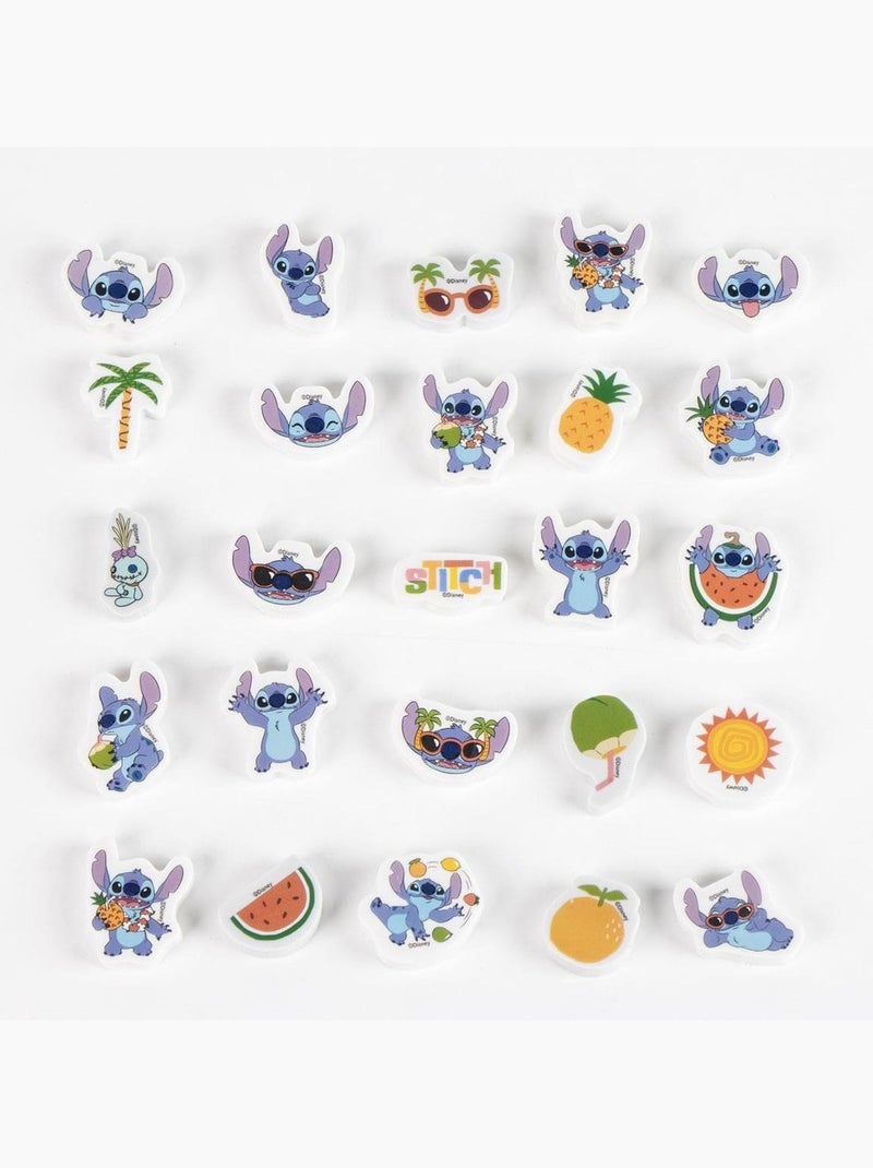 Lot de 25 gommes - Stitch - Disney - Idée cadeau stitch Multicolore - Kiabi