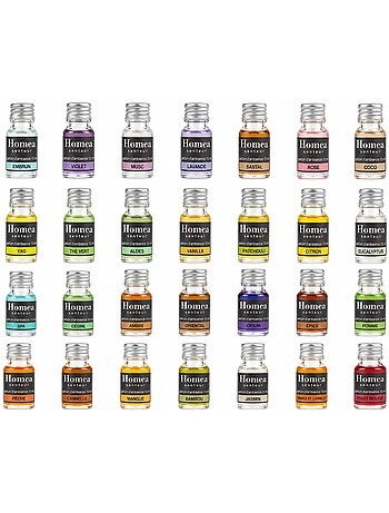 Lot de 28 fioles de parfum d'ambiance 10 ml