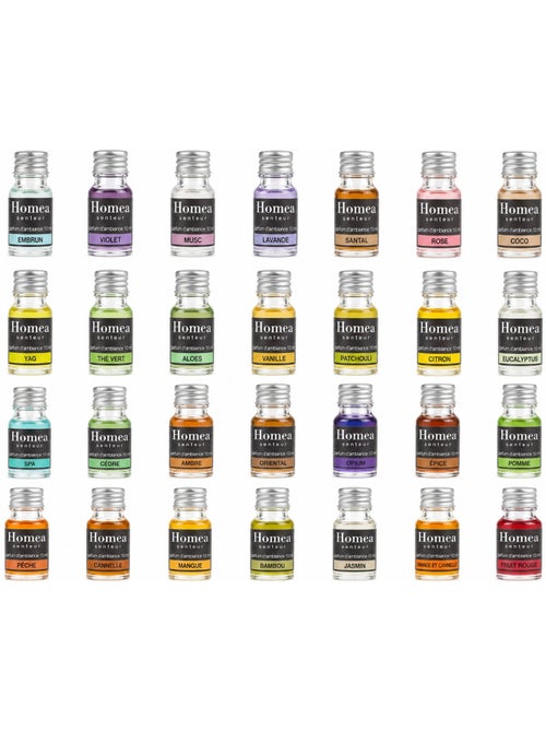 Lot de 28 fioles de parfum d'ambiance 10 ml - Kiabi