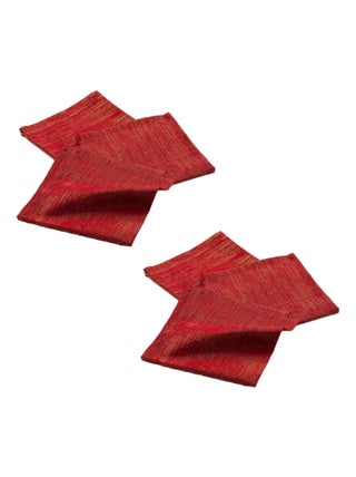 Lot de 2x 3 serviettes fils métallisés