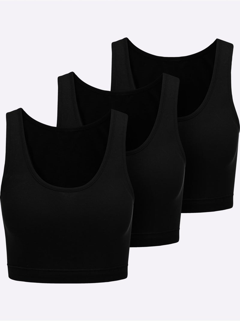 Lot de 3  -  - Taille Standard - Witt Noir - Kiabi