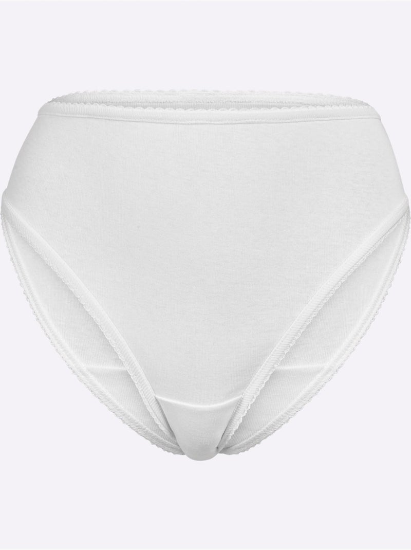 Lot de 3  - Bas De Maillot De Bain Côtes Fines - Taille Standard - Witt Blanc - Kiabi