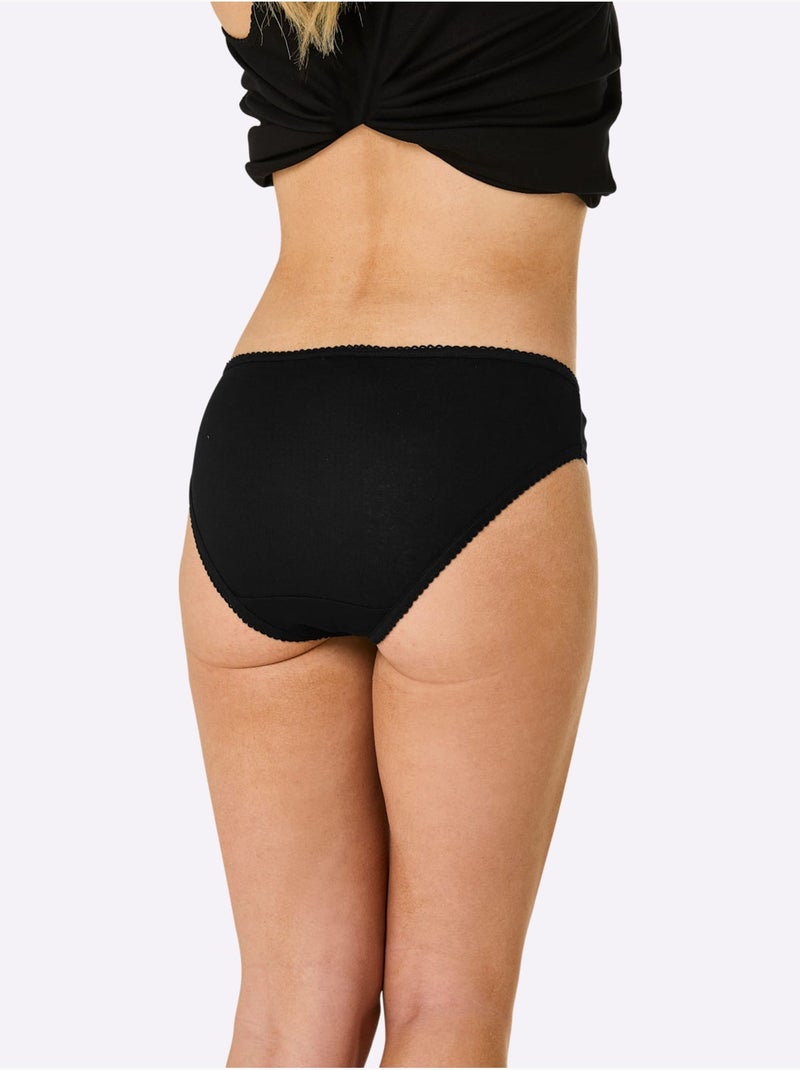 Lot de 3  - Bas De Maillot De Bain Côtes Fines - Taille Standard - Witt Noir - Kiabi
