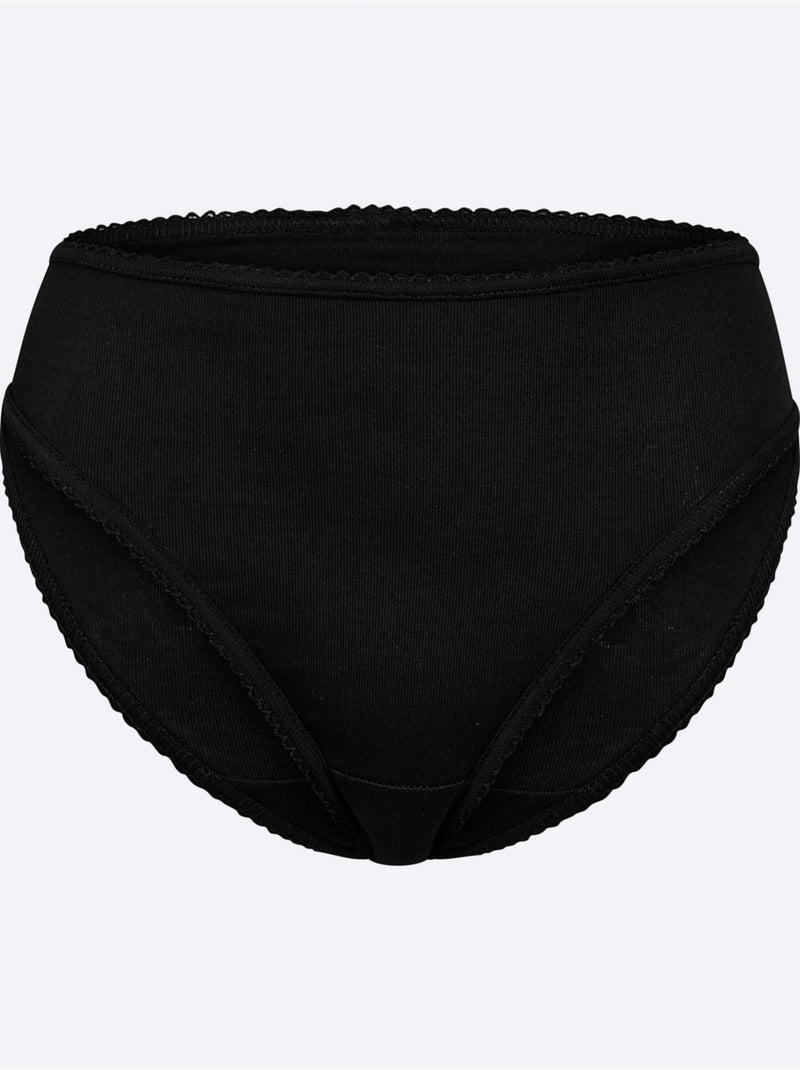 Lot de 3  - Bas De Maillot De Bain Côtes Fines - Taille Standard - Witt Noir - Kiabi