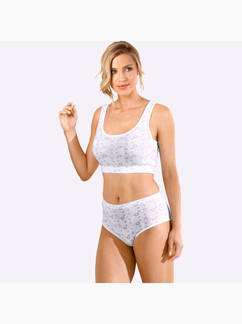 Lot de 3  - Bustier Côtes Fines - Taille Standard - Witt Blanc - Kiabi