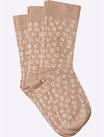 Lot de 3 - chaussettes qualité coton - taille standard - witt