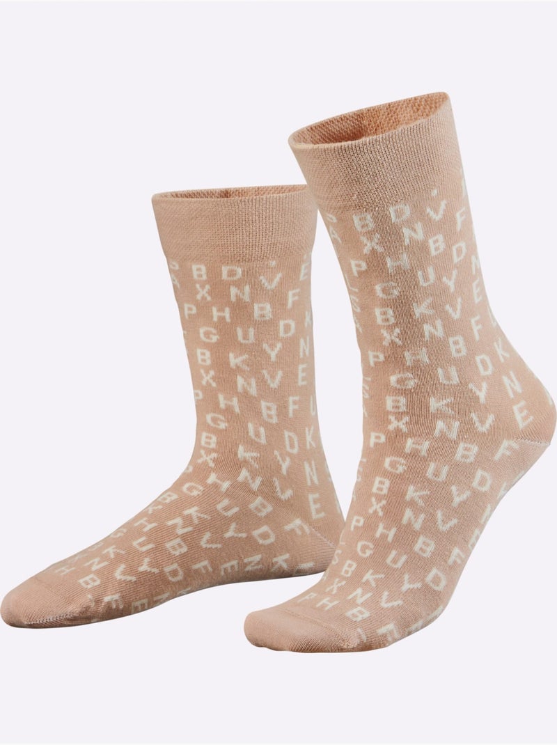 Lot de 3  - chaussettes qualité coton - taille standard - witt Écru/Jaune - Kiabi