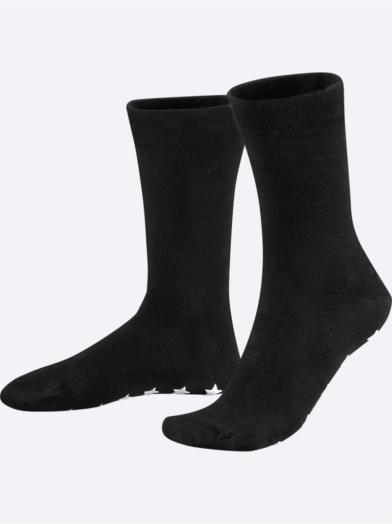 Lot de 3  - chaussettes qualité coton - taille standard - witt Noir - Kiabi
