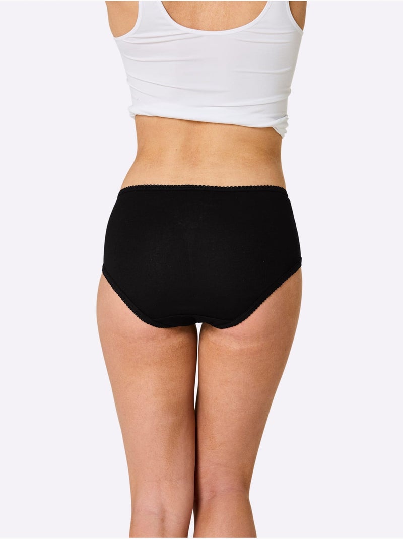 Lot de 3  - Culotte Gainante Côtes Fines - Taille Standard - Witt Noir - Kiabi