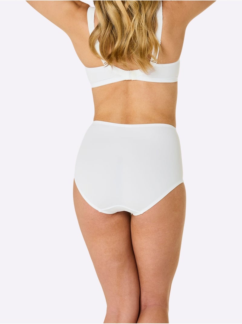 Lot de 3  - Culotte Taille Haute - Taille Standard - Witt Blanc - Kiabi