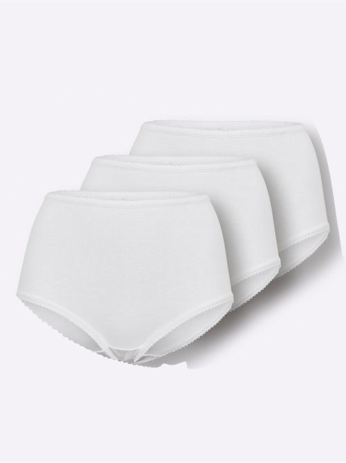 Lot de 3  - Culotte Taille Haute Côtes Fines - Taille Standard - Witt - Kiabi