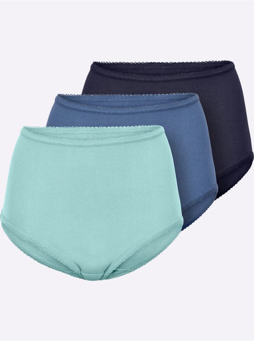 Lot de 3  - Culotte Taille Haute Côtes Fines - Taille Standard - Witt - Kiabi