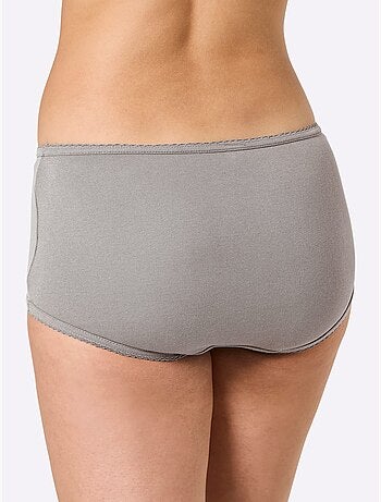 Lot de 3 - culotte taille haute côtes fines - taille standard - witt