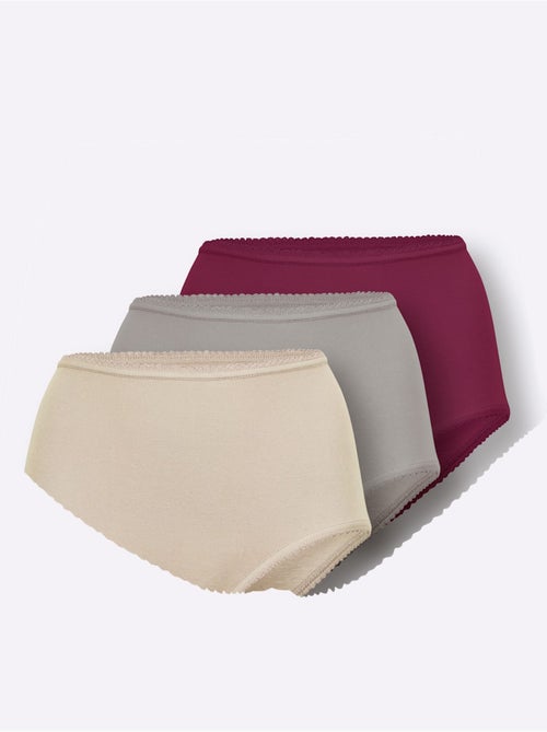 Lot de 3 - Culotte Taille Haute Côtes Fines - Taille Standard - Witt - Kiabi Lot de 3 - Culotte Taille Haute Côtes Fines - Taille Standard - Witt - Kiabi