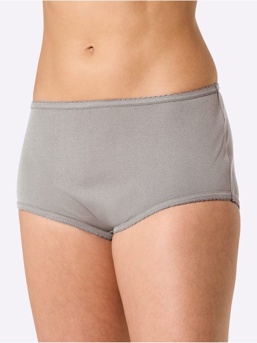 Lot de 3 - Culotte Taille Haute Côtes Fines - Taille Standard - Witt - Kiabi Lot de 3 - Culotte Taille Haute Côtes Fines - Taille Standard - Witt - Kiabi