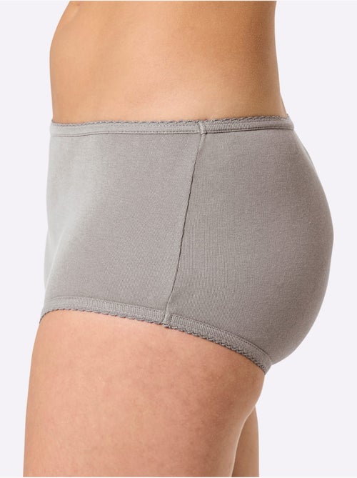 Lot de 3 - Culotte Taille Haute Côtes Fines - Taille Standard - Witt - Kiabi Lot de 3 - Culotte Taille Haute Côtes Fines - Taille Standard - Witt - Kiabi
