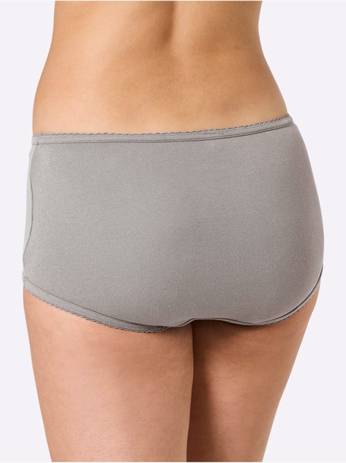 Lot de 3 - Culotte Taille Haute Côtes Fines - Taille Standard - Witt - Kiabi Lot de 3 - Culotte Taille Haute Côtes Fines - Taille Standard - Witt - Kiabi