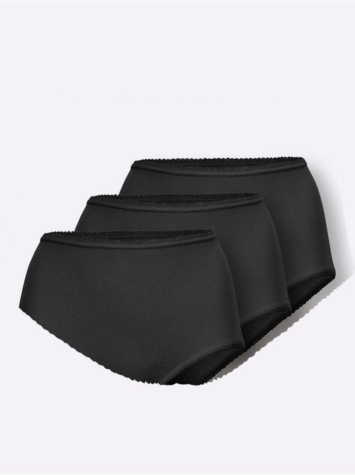 Lot de 3  - Culotte Taille Haute Côtes Fines - Taille Standard - Witt - Kiabi